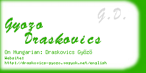 gyozo draskovics business card