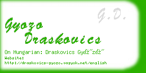 gyozo draskovics business card